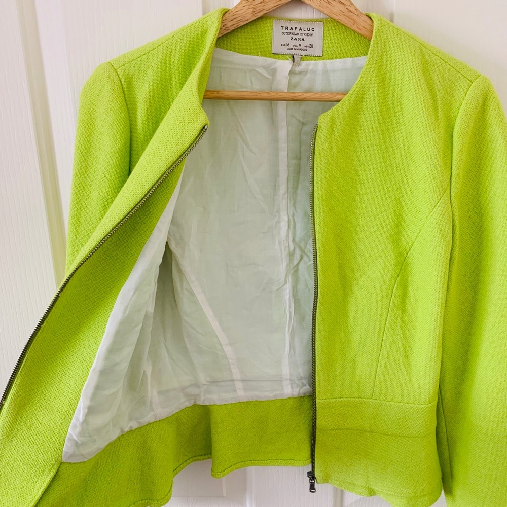 ZARA | Fluro peplum zip jacket - Picture 6 of 6
